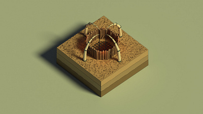 Orc Prison 3d 3d artist 3denviroment blender blender 3d lowpoly lowpoly3d lowpolyart minimalist orc