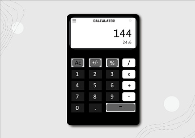 Daily UI Challenge 4/100 adobe xd calculator calculator app calculator design daily 100 challenge dailyui day4 design graphicdesign illustrator ui uidesign