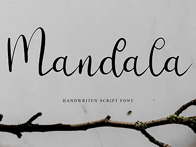 Mandala calligraphy font design fonts handmade handwritten illustration littering script typography