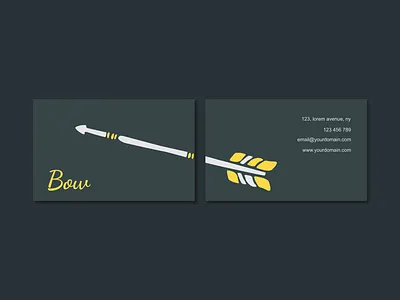 B o w . artprint bow brand brand identity branding business business card business card design business cards businesscard design template