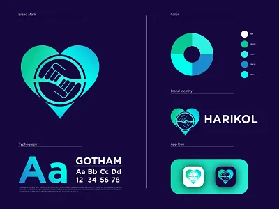 Harikol | Modern Logo | Logo Design brand identity charity logo creative logo flat logo gradient logo logo and branding logo design modern logo nonprofit logo professional logo