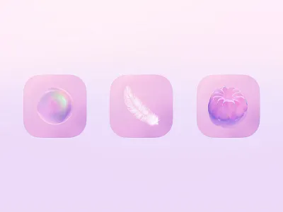 light&air&juicy bubbles feather jelly pink purple