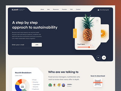 Health Care Website Design design food fruit health health care healthcare kahf landing page uidesign user interface design webdesign website design