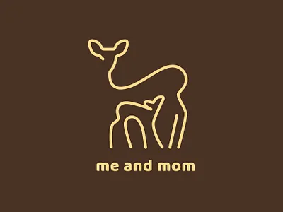 Deer mom branding deer deer head deer logo deers flat linear logo logodesign logotype