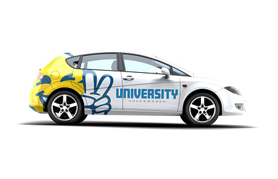 University Volkswagen advertising automotive advertising brand identity branding design graphic design logo logo design signage visual branding
