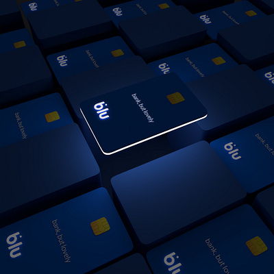 3d blubank currency card concept 3d 3d art blubank card concept currency