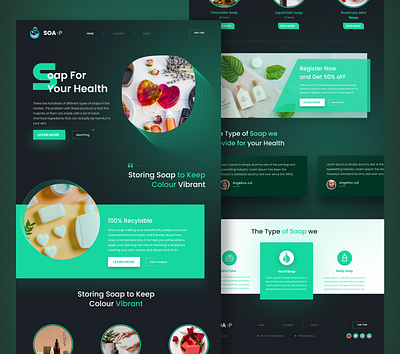 Body Soap Landing page branding design graphic design ios landingpage mobileapp nft nftapp typography ui uiux ux webdesign