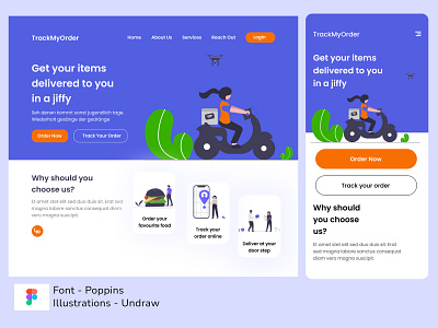 TrackMyOrder app figma figmaafrica figmadesign illustration landingpage mobile product design ui uiafrica uiux uiuxdesign ux