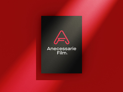 A-Film arrow card company film initials logo monogram monoline movement print production promotion upward video