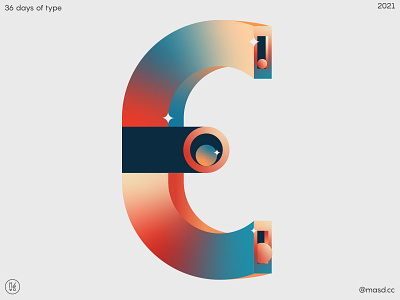 36DaysofType E 2d animation circles colours design flat illustration letters motion motion graphics. design