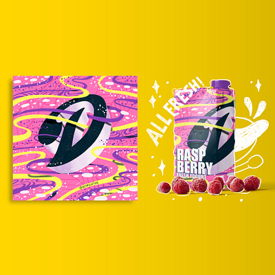 2021 36DOT Series - Letter D 36 days of type advertising box design commercial art dairy editorial hand lettering illustration mockup packaging design yogurt