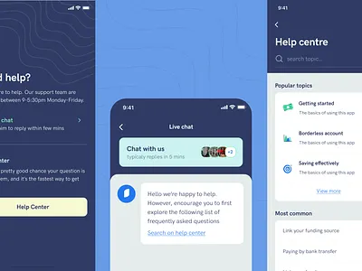 Help Centre UIs accessible behance blue branding component component design creative daily ui dailyui design system dribbble ethics fintech google live live chat ui ui design uidesign user interface