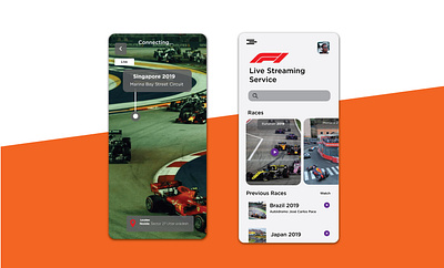 Formula 1 live streaming concept UI app app design design graphic illustration illustrator interaction interface marketing mobile ui phone photoshop ui ui design uidesign uiux ux vector web webdesign