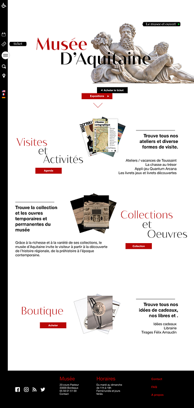 Musee d'aquitaine web webdesign website