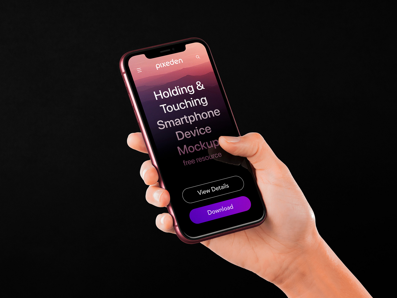 Free Hand Holding Psd iPhone Mockup by Pixeden on Dribbble