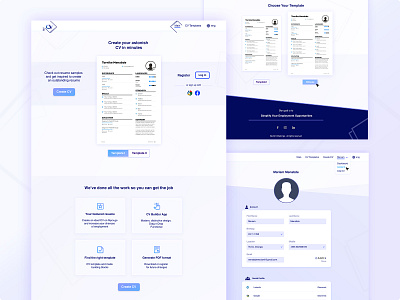 CV Website account page cv design cv resume cv template web design