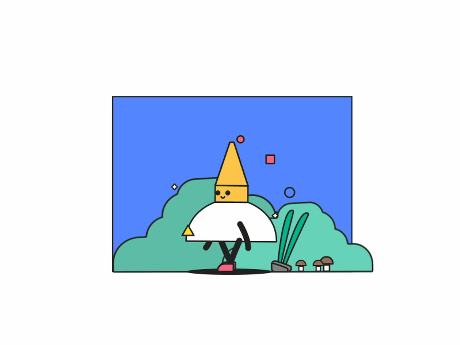 Walking Stupa 8 bit 8bit animation character design game illustration minimal motion retro retro design walk walkcycle