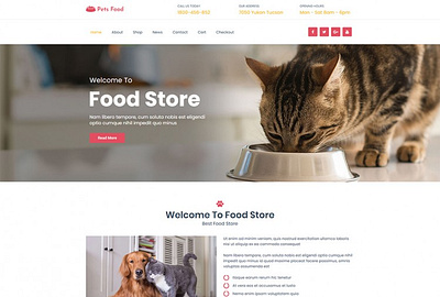 Pets Food Store WordPress Theme online pets store online shop online store pets shop pets store wordpress theme