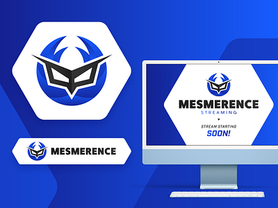 Mesmerence Twitch Streaming badge bird clean esports game gaming geometric livestream logo minimal owl streamer streaming twitch wings