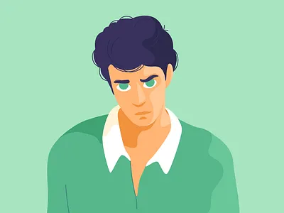 The Corridor / New Version 2d boy character design dude emotions flat illustration maevschi man motion people vector