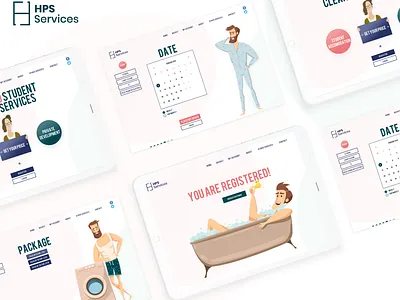 HPS Cleaning Service - Web App appdesign branding cleaning service design graphic design illustration ondemandapp ui ux webdesign website