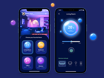 Smart Home Dark Mode App clean ui daily ui dark dark app dark mode dark ui mobile mobile ui smart app smart home smarthome ui ui ux ui design uidesign uiux