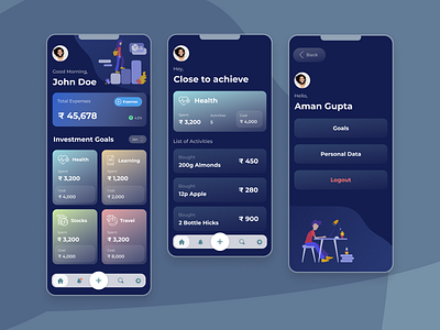 Personal Growth Investment App app app design design figma growth personal ui ui ux design