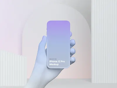 Inclusive iPhone 3D Mockups 3d design hand inclusive ios iphone iphone 12 pro mockup