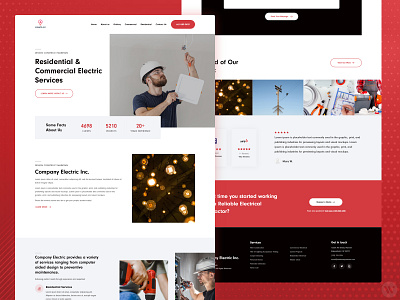 Homepage concept for Electric Company. design header layout minimal ui ux website concept