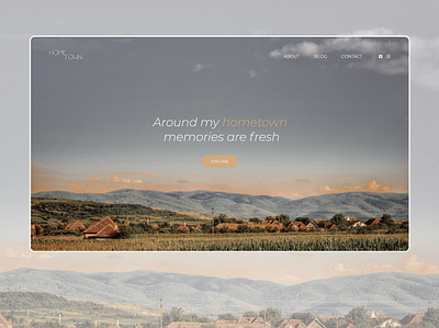 Hometown memories landing page nature uxdesign webdesign