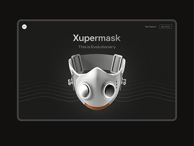 Xupermask – Dark Landing Page hero image homepage landing landing design landing page landing page design landingpage main page ui ux