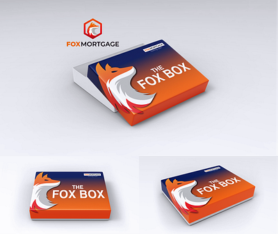 Fox Mortgage Gift Box Packaging branding design flat gift illustration minimal packaging packaging design