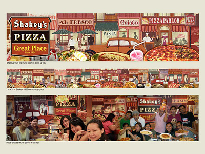 Shakey Pizza Philippines Mural Design Inspired from the 1920 era design graphic graphic design illustration design mural design