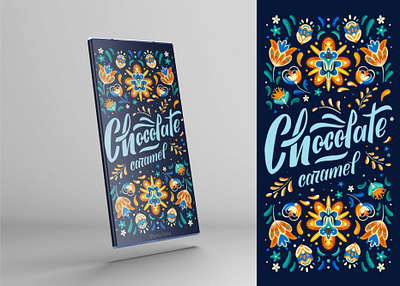 Chocolate package design | Lettering and Folkart calligraphy chocolate design digital lettering folkart handlettering illustration lettering letters package design packaging procreate typogaphy