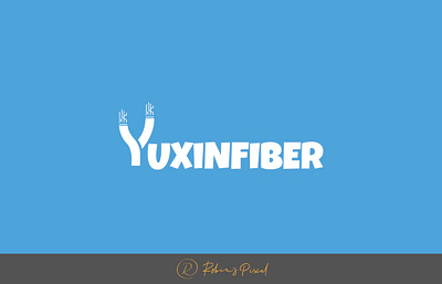 Yuxin Fiber Logo design design fiber logo design technology logo typography