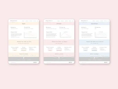 Babynamen baby brand branding minimal minimalist pastel webdesign website