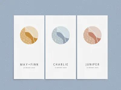 Geboortekaartje abstracte cirkel abstract birth card card design circle design elegant geboortekaartje minimal minimalist modern pretty