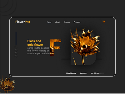 Flower Landing page design flower flower logo flowers illustration landingpage ui ui ux uiux userinterface ux web webdesign website