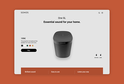 Daily UI #12 E-Commerce Product 3d 3d product daily ui daily ui 12 dailyuichallenge ecommerce one sl product sonos