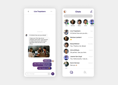 Daily UI #13 Direct Messaging app chat daily ui daily ui 13 dailyuichallenge direct messaging messages ui design