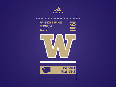 Hall Pass adidas apparel design huskies label design logo sports state t shirt washington