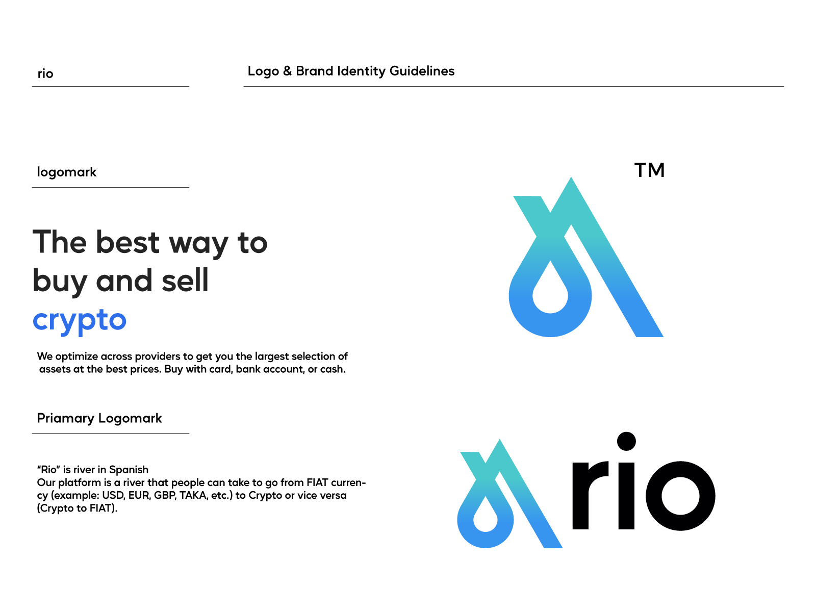 Rio buy and sell crypto logo design by Muhammad Aslam on Dribbble