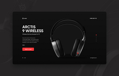 Game headset site concept prototype ui ux web design