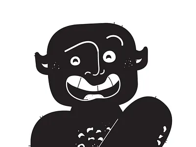 Monster-facial expression black and white character animation character design facial expressions flat design illustraion illustration illustrator monster vector vector illustration