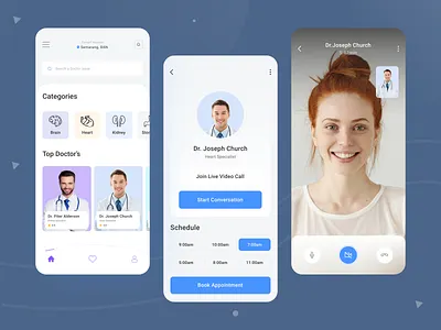 Medical Mobile App app app design application clean ui doctor doctor appointment health healthcare help medical app medical care medical design medicine mobile app mobile design mobile ui patient patient app therapy ux