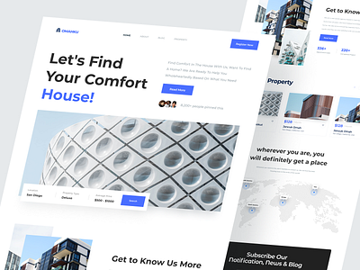OMAHKU - Real Estate Web App agency building clean house landing page property property management property website real estate real estate agency real estate ui realestate realtor residence ui ui design ux web design website website design