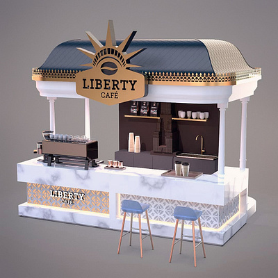 Liberty café / Brand identity / Interior design branding café coffeeshop counter design liberty logo newyorkcity nyc