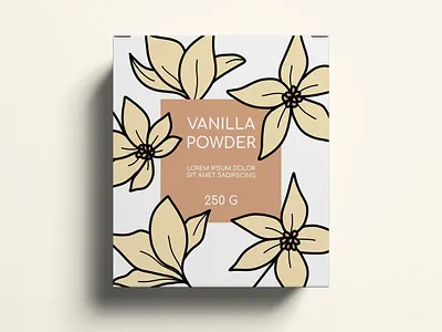 Package Design Vanilla Powder box design creative creativity design designer label label design label packaging labeldesign labels modern package package design packaging packaging design