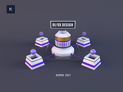 Tower c4d design illustration ui ux