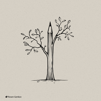 Creative tree creativity illustraion ink krita pencil tree